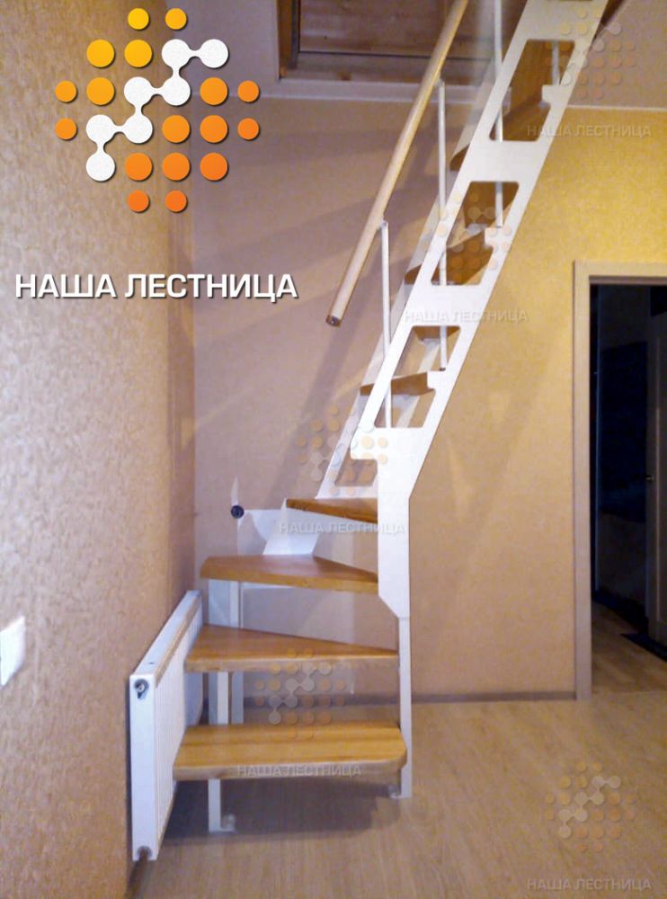Фото чердачная лестница на двойном каркасе с утиным шагом - вид 1