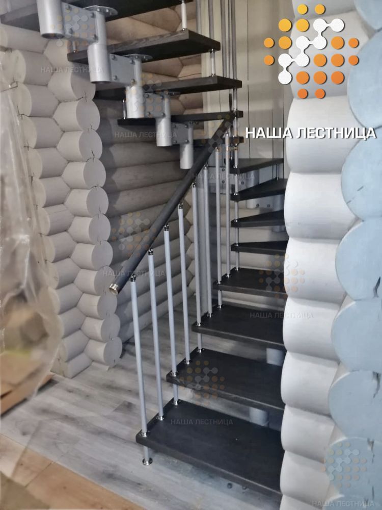 Фото модульная лестница для дома с комфортным шагом - вид 1