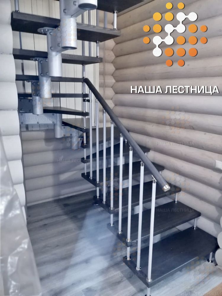 Фото модульная лестница для дома с комфортным шагом - вид 2