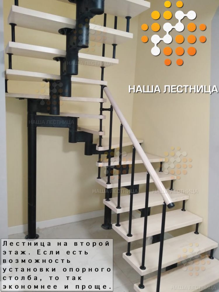 Фото модульные лестницы на второй и на третий этаж - вид 3