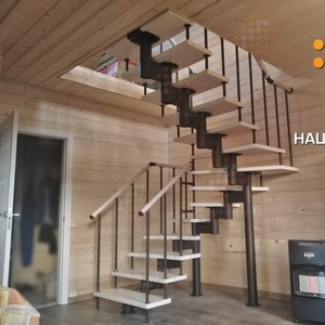 Недорогая модульная лестница в деревянный дом