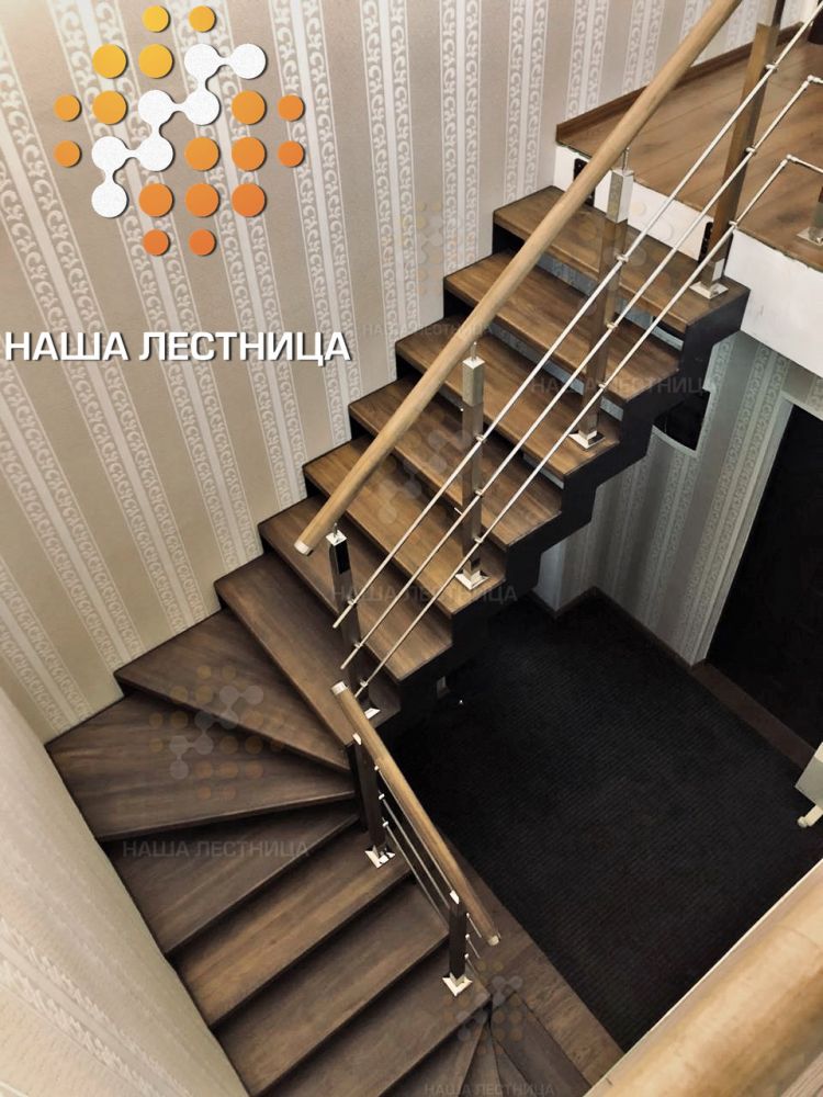 Фото лестница на второй этаж, серия "лофт" - вид 6