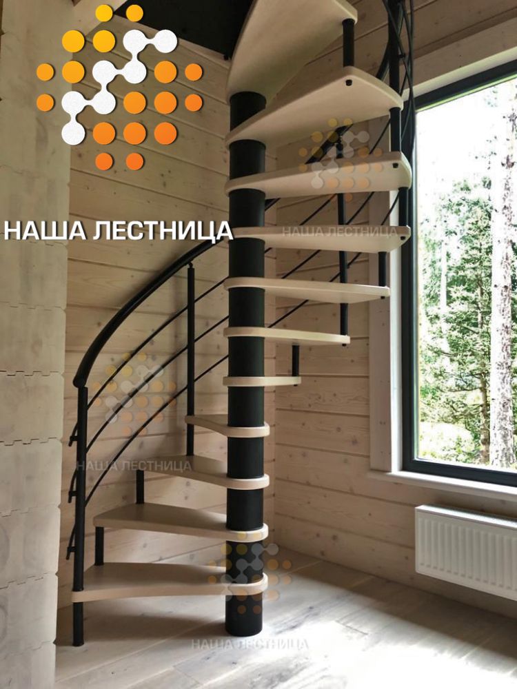 Фото винтовая лестница для загородного дома, серия derstahl - вид 6