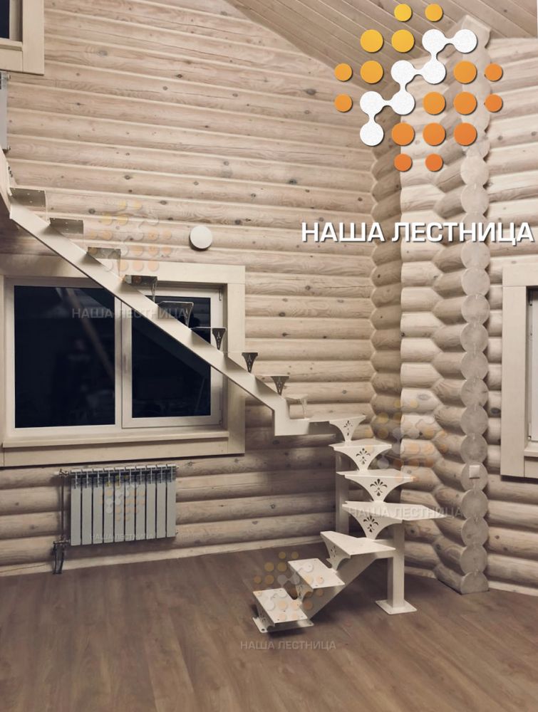 Фото лестница на металлическом каркасе для дома, серия суперлайт - вид 5