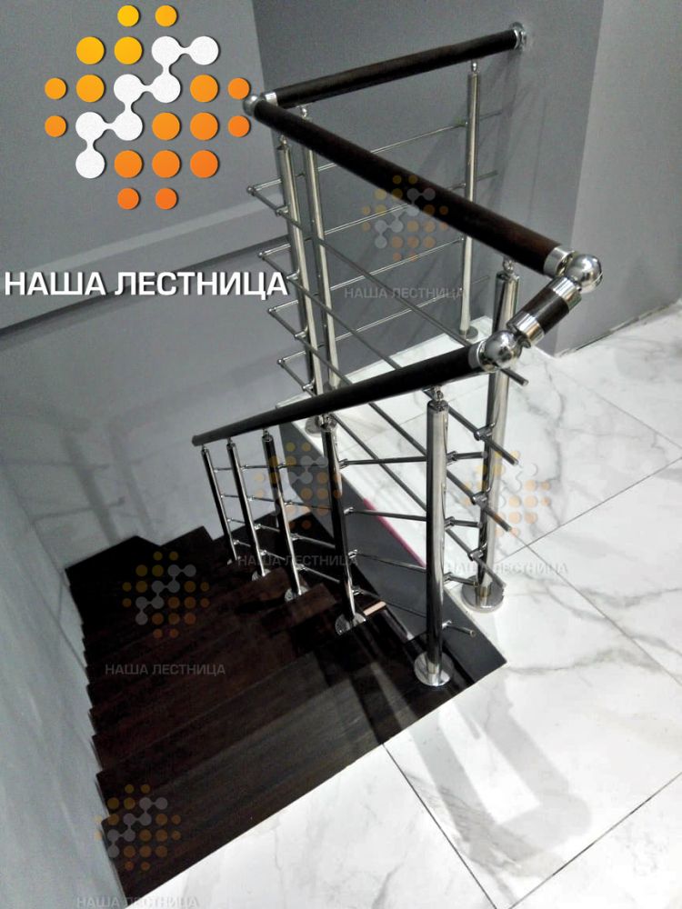 Фото деревянная лестница на металлическом каркасе, серия "гранж" - вид 3