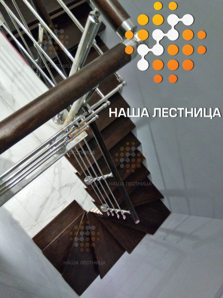 Фото деревянная лестница на металлическом каркасе, серия "гранж" - вид 4