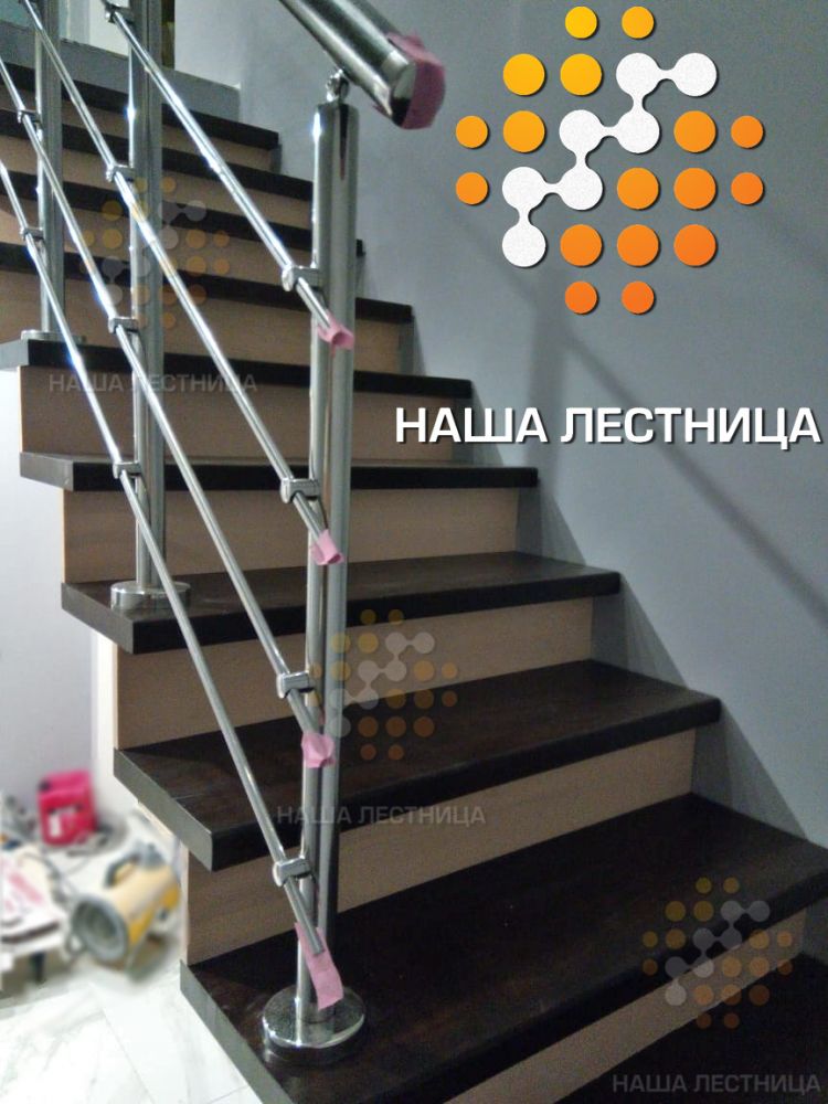 Фото деревянная лестница на металлическом каркасе, серия "гранж" - вид 6