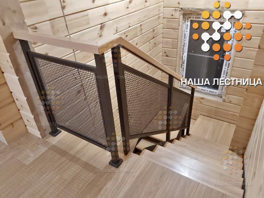 Фото лестницы на второй этаж в частном доме, модель "лофт италия" - вид 6