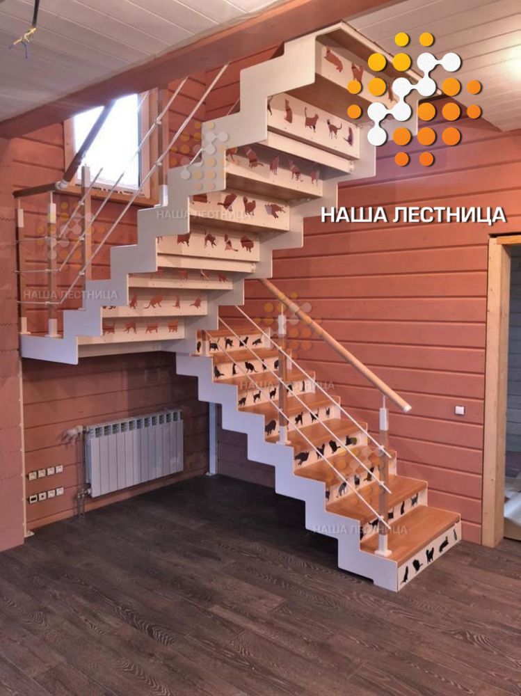 Фото стильная лестница на заказ, серия лофт - вид 1