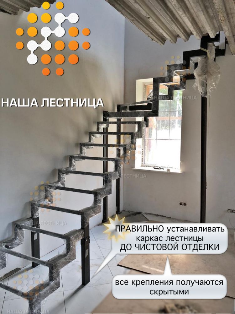 Фото каркас для лестницы на второй этаж, серия лаунж - вид 1