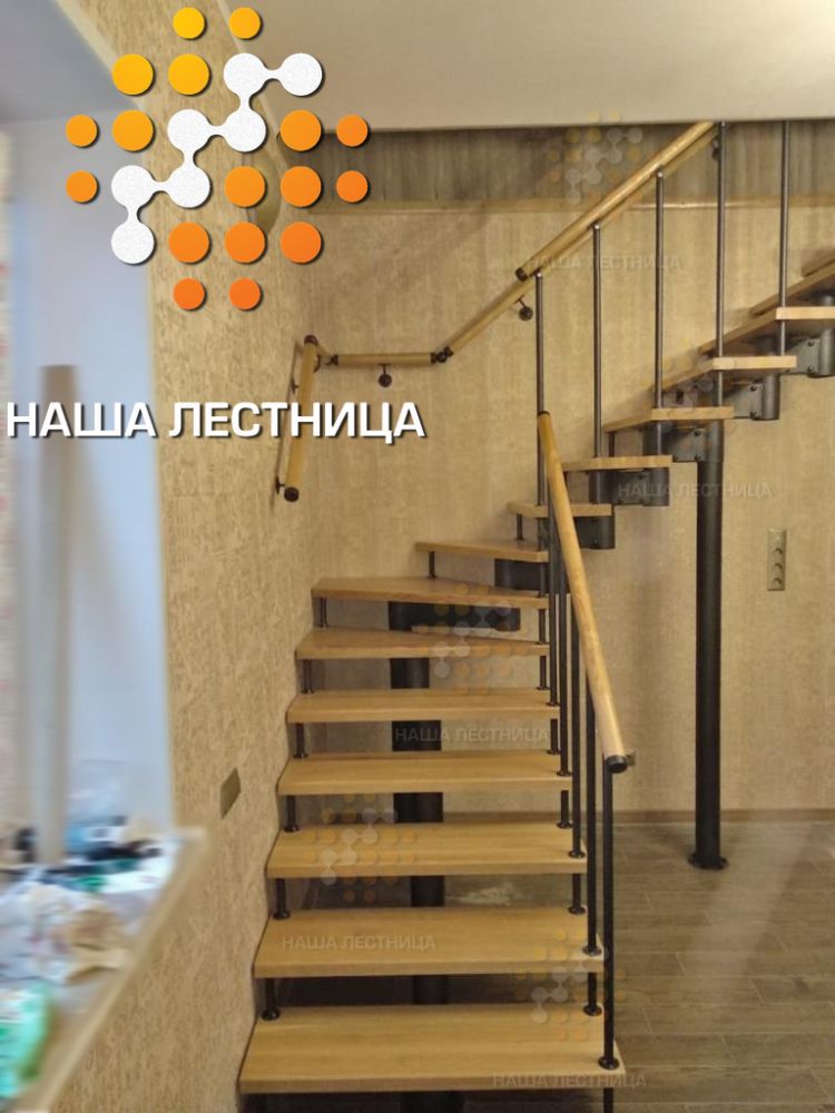 Фото модульная лестница на второй этаж - вид 1
