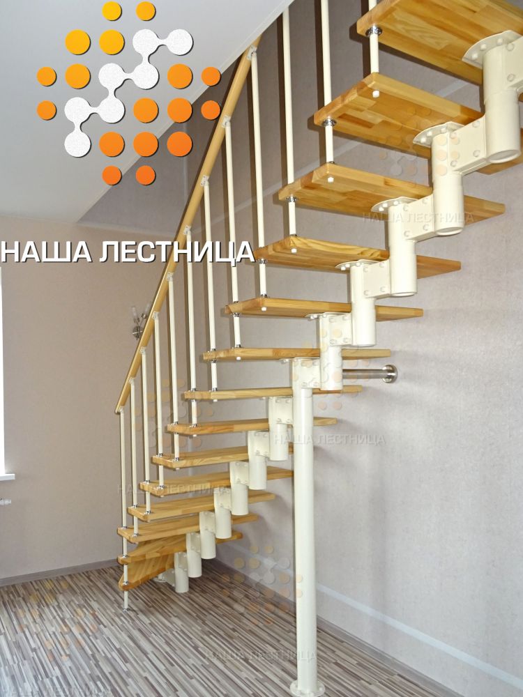 Фото лестница для второго этажа в частном доме, прямой марш - вид 3