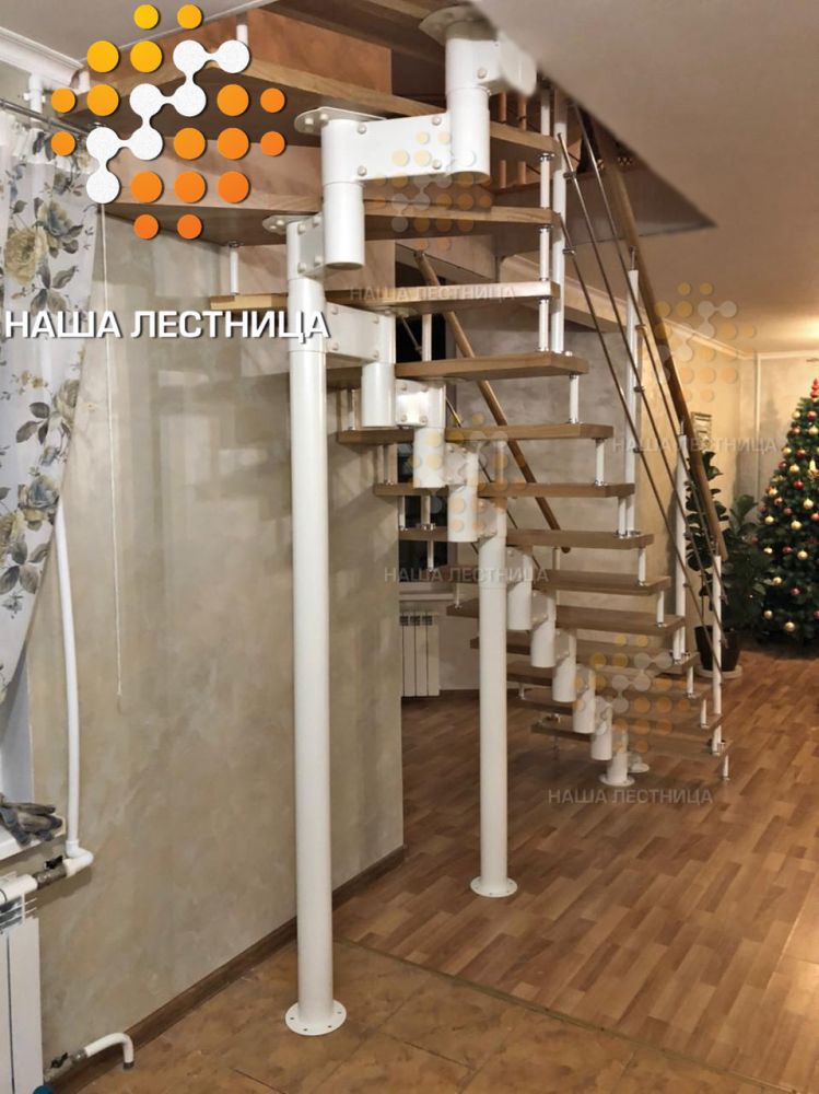 Фото недорогая модульная лестница для загородного дома - вид 4