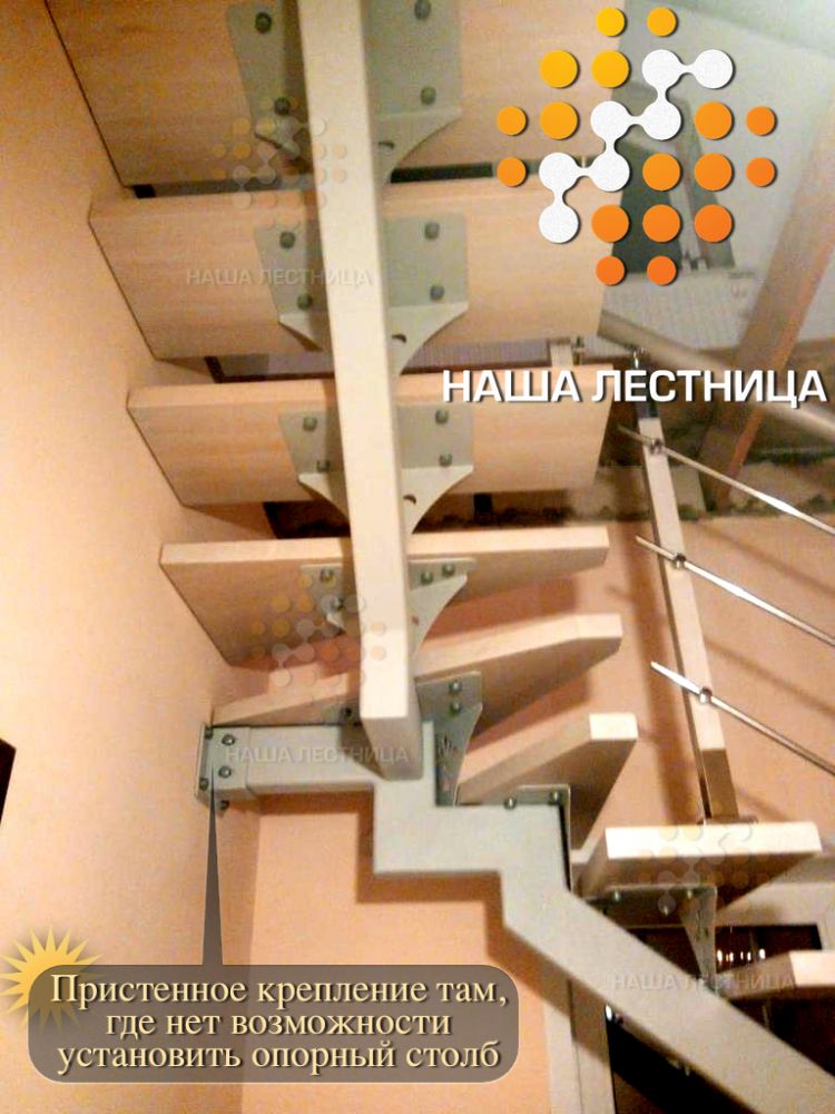 Фото лестница на второй этаж в частном доме, серия лайт - вид 7