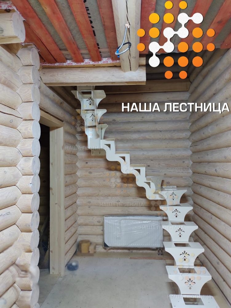 Фото современная лестница в деревянный дом - вид 1