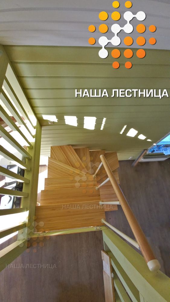 Фото деревянная лестница на каркасе серии лаунж - вид 2