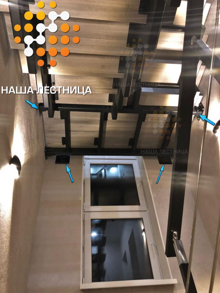 Фото классическая лестница на второй этаж, серия лаунж - вид 2