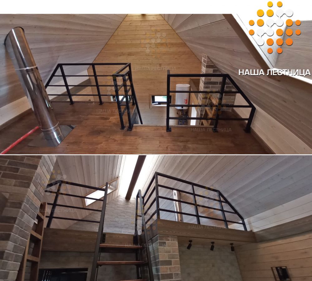 Фото лестница на антресольный этаж, модель "мини-лофт" - вид 4