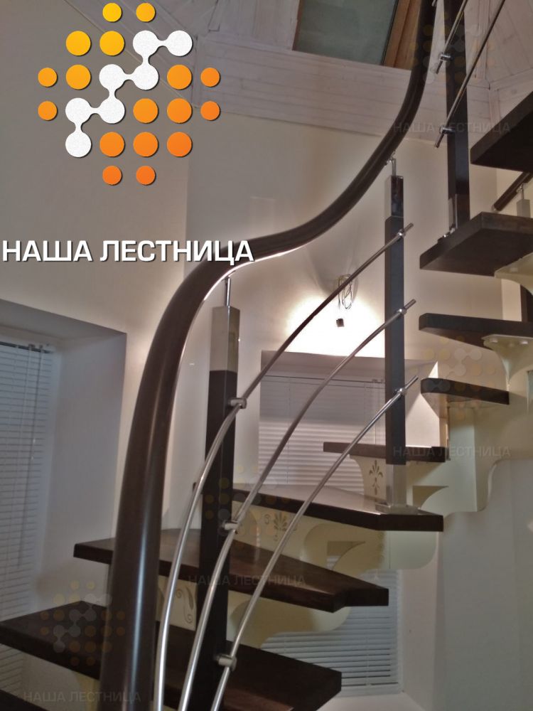 Фото лестница на третий этаж, серия "волна" - вид 8