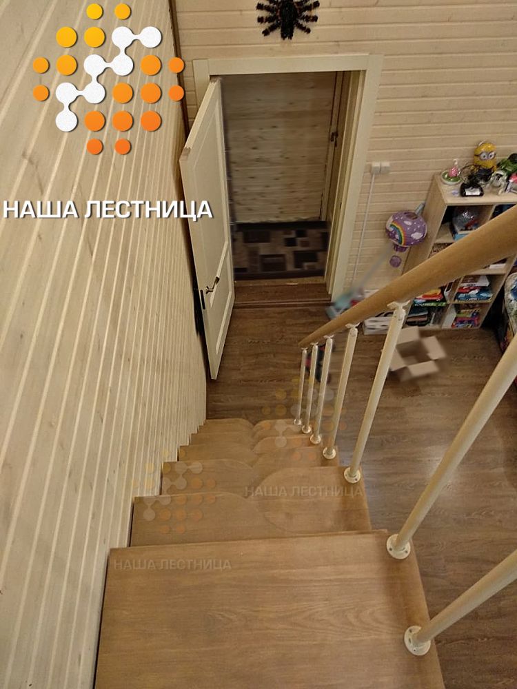 Фото маршевая лестница с гусиным шагом - вид 2