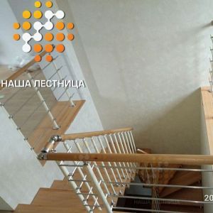 Классическая модульная лестница с поворотом 180-2