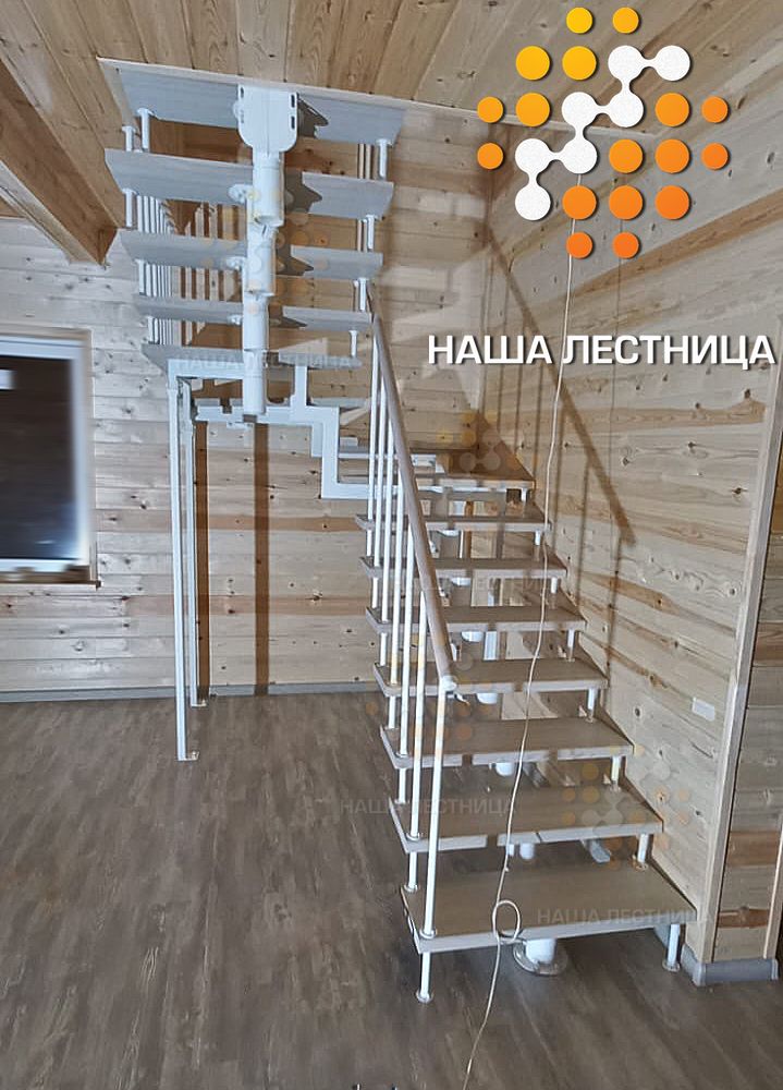 Фото прочная модульная лестница на второй этаж - вид 3