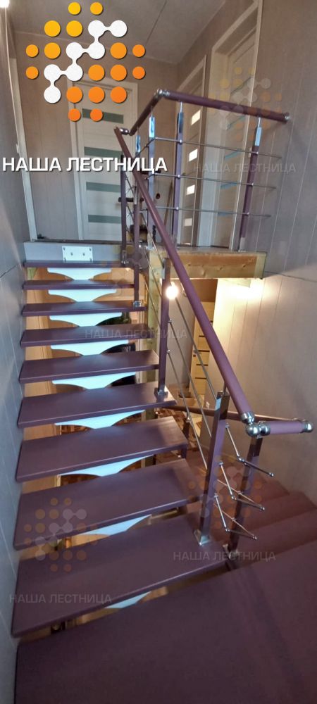 Фото деревянная лестница на металлокаркасе "суперлайт" - вид 3