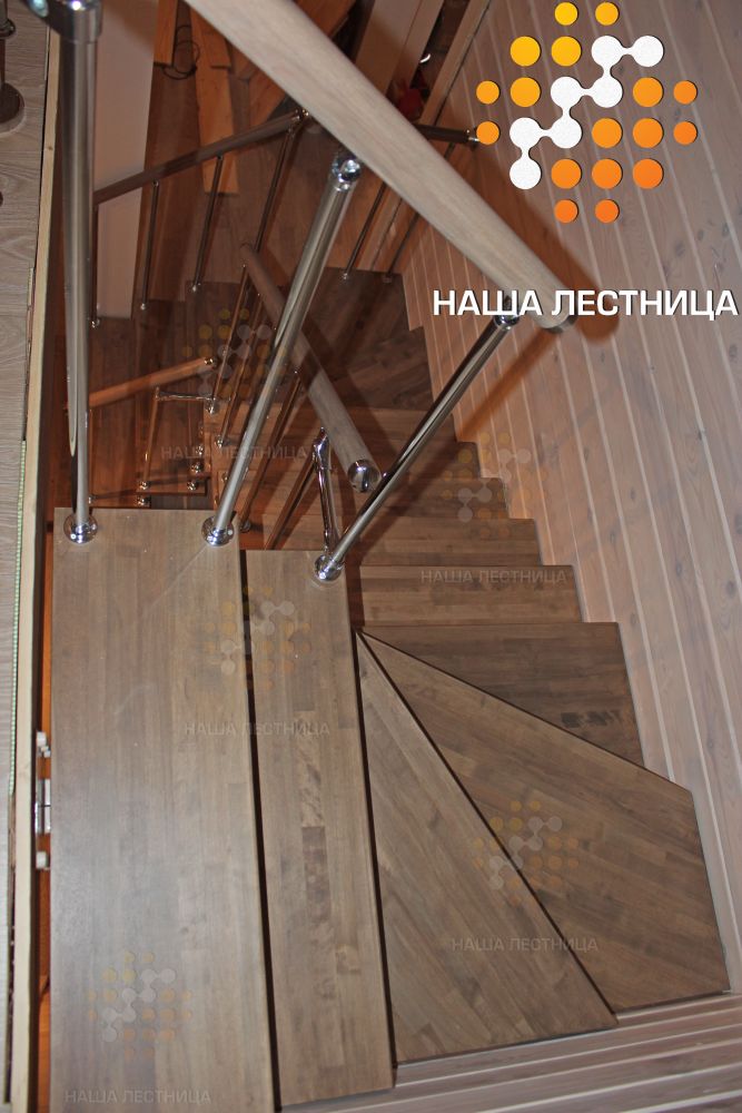Фото трехмаршевая лестница с двумя поворотами&nbsp; - вид 2