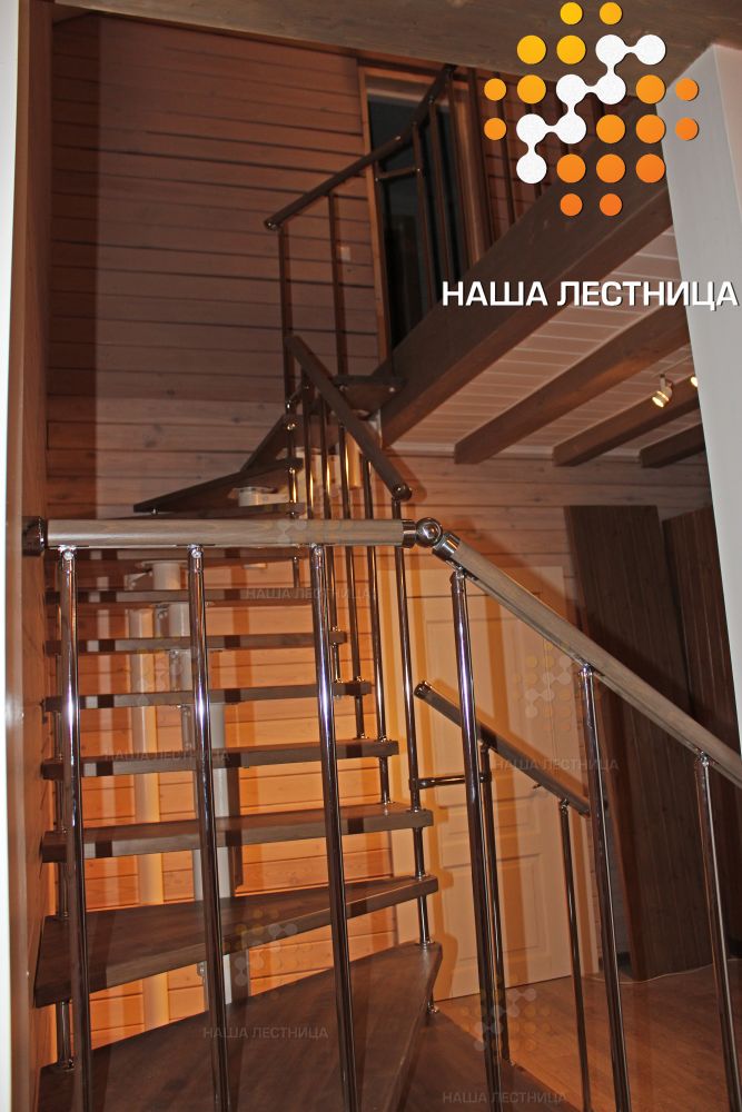 Фото трехмаршевая лестница с двумя поворотами&nbsp; - вид 3