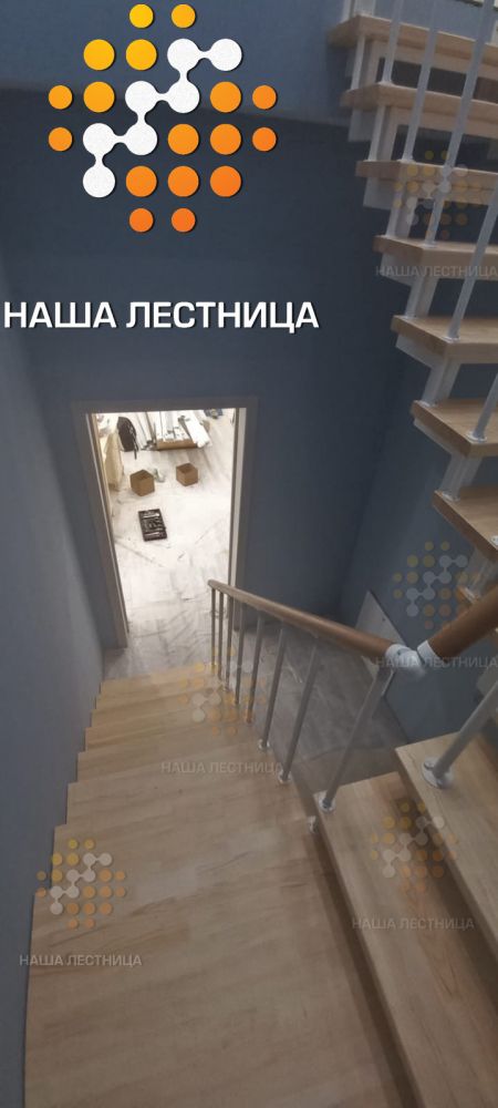 Фото трехмаршевая лестница с двумя площадками - вид 4