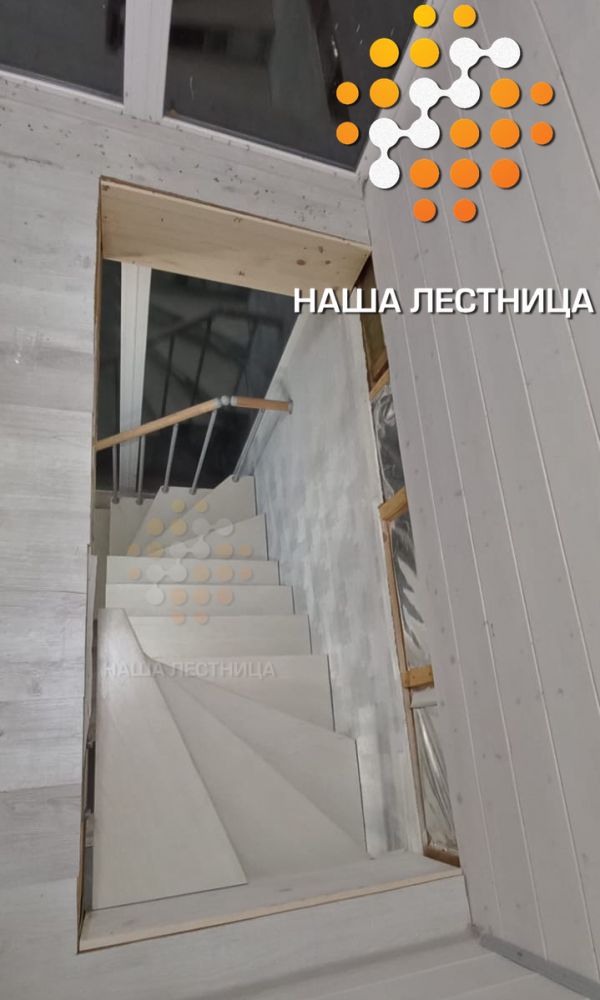 Фото недорогая лестница на второй этаж - вид 5