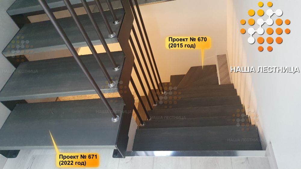 Фото деревянная лестница на модульном каркасе - вид 2
