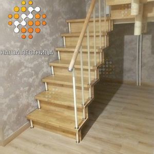 Деревянная лестница на 2 этаж, модульный каркас