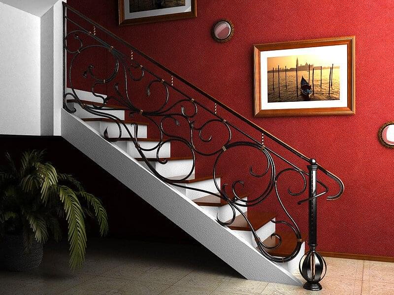 Декор лестницы в частном доме (54 фото)