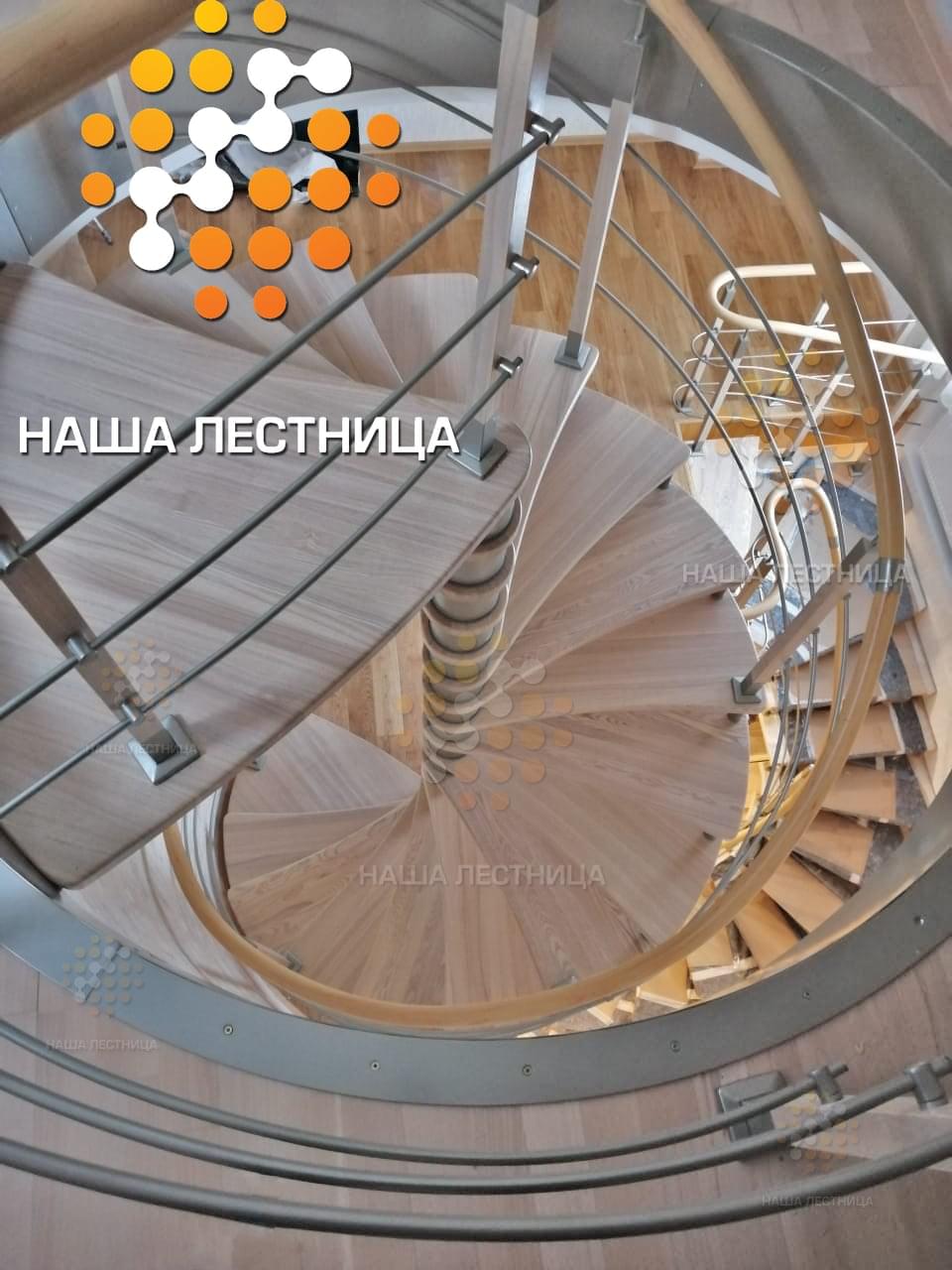 Купить винтовую лестницу на второй этаж, металлическая круговая лестница (круглая), цена в Москве