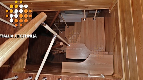 Модульная лестница гусиный шаг №018 - фото №4