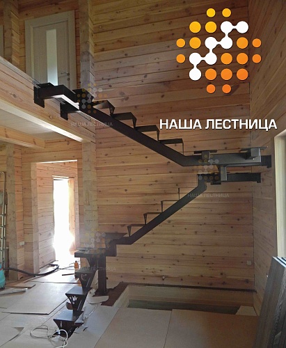 Каркас лестницы для дома серии "СуперЛайт" №1505 - фото №5