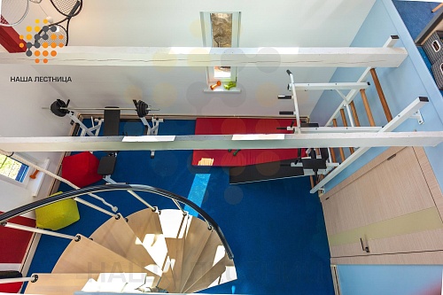 Винтовая лестница на антресоль, модульная №446 - фото №2