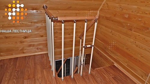 Модульная лестница гусиный шаг №018 - фото №3