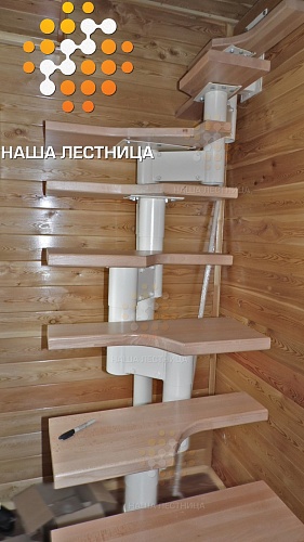 Модульная лестница гусиный шаг №018 - фото №2