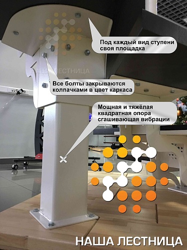 Лестница на монокосоуре серии Волна №601 - фото №4