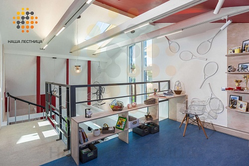 Винтовая лестница на антресоль, модульная №446 - фото №4