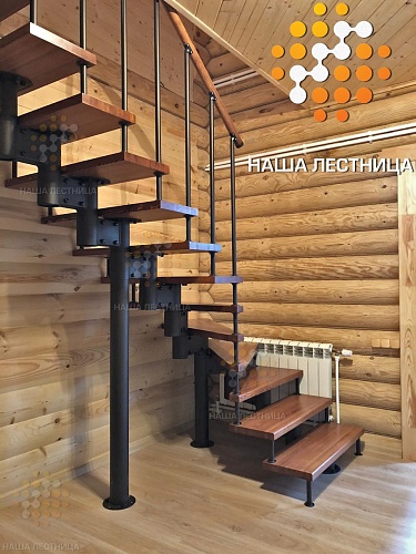 Г образная лестница модульная №224 - фото маленькое