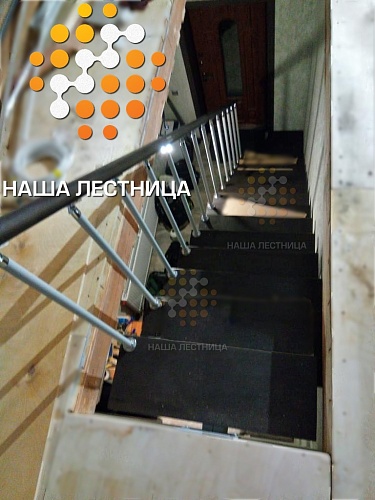 Прямая лестница модульная №114 - фото №4