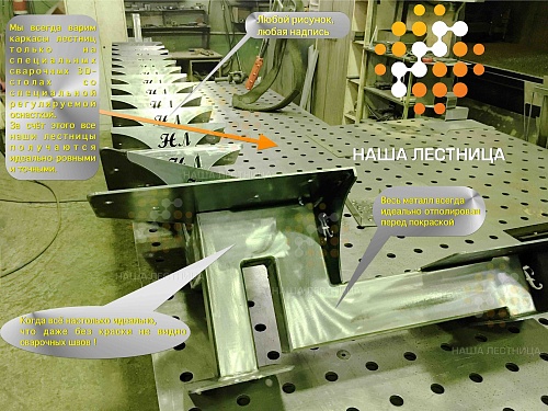 Каркас лестницы для дома серии "СуперЛайт" №1505 - фото №1