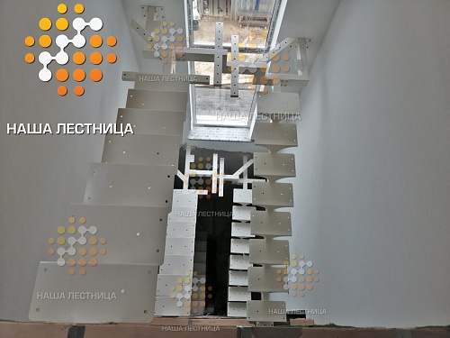 Каркас лестницы для дома серии "СуперЛайт" №1505 - фото №4