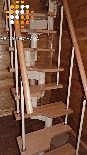 Модульная лестница гусиный шаг №018 - фото №1