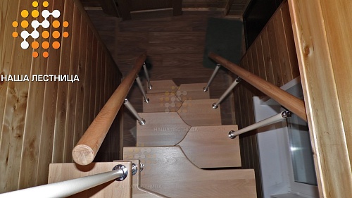 Модульная лестница гусиный шаг №018 - фото №5